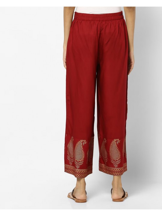 AVAASA MIX N' MATCH Paisley Print Palazzo Pants