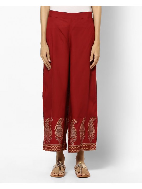 AVAASA MIX N' MATCH Paisley Print Palazzo Pants