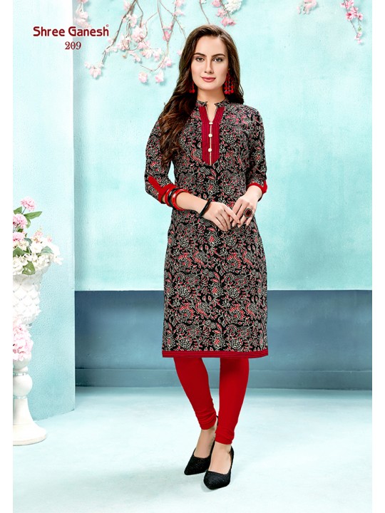 Shree Ganesh Women Cotton Stitched Kurti's