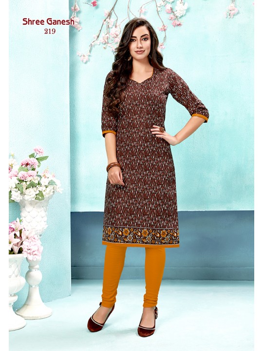 Shree Ganesh Women Cotton Stitched Kurti's