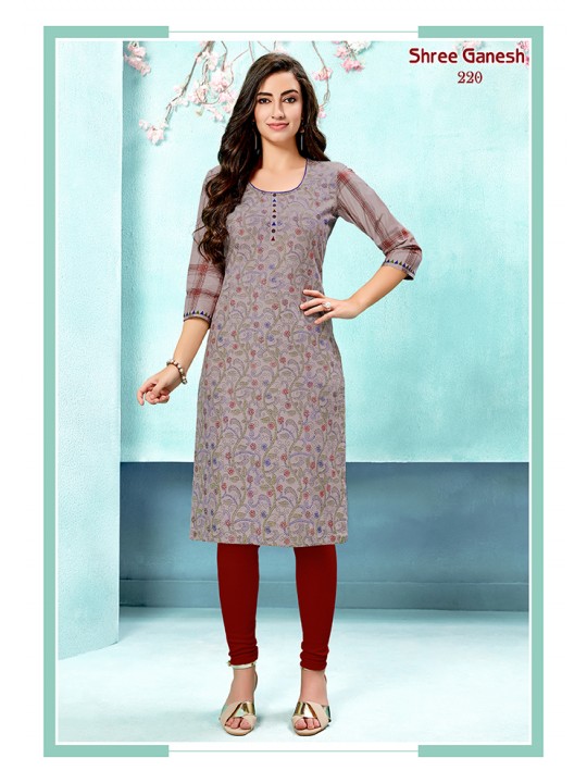 Shree Ganesh Women Cotton Stitched Kurti's